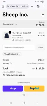 Sheep Inc. coupon verification screenshot