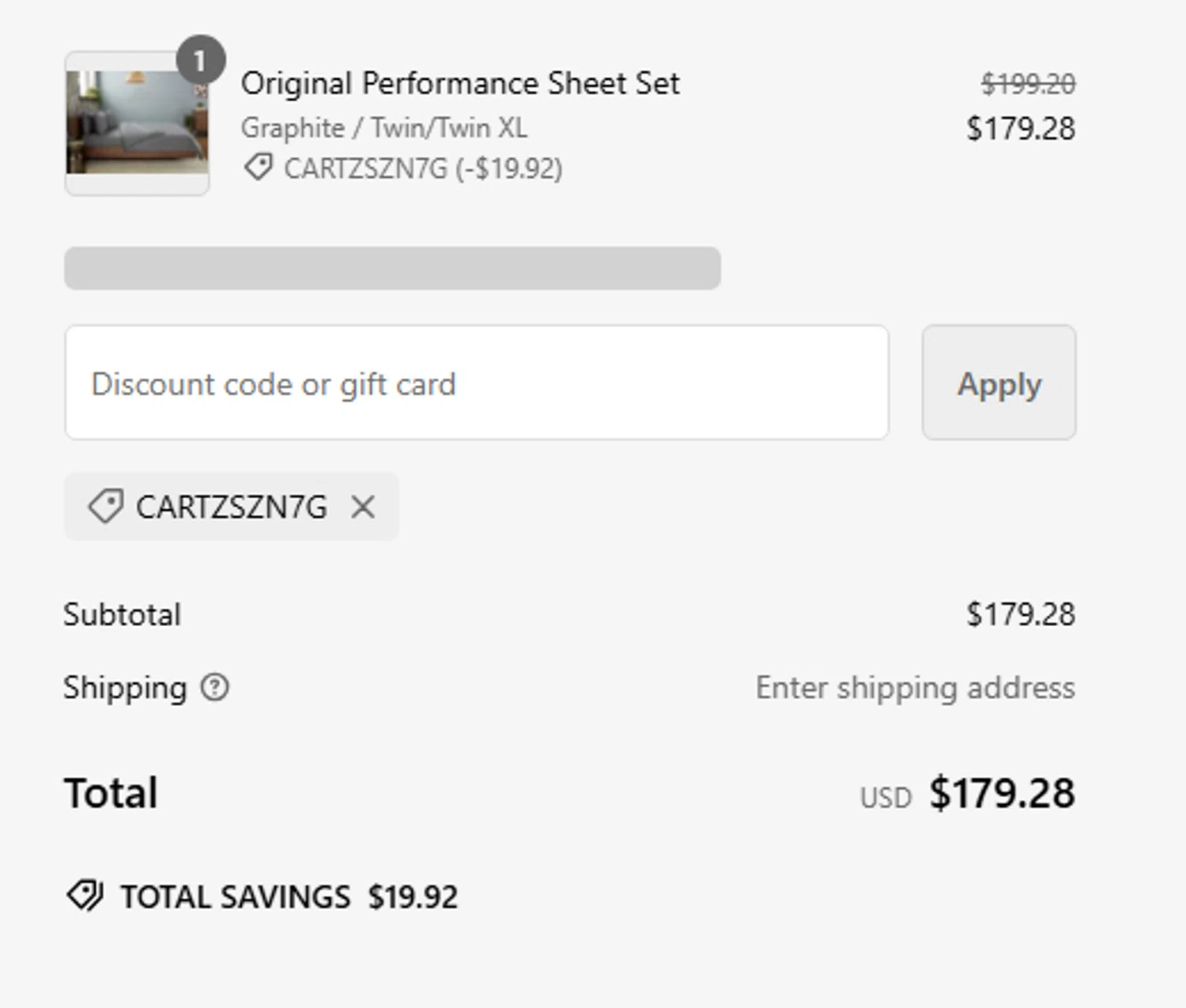 where to use Sheex promo code box
