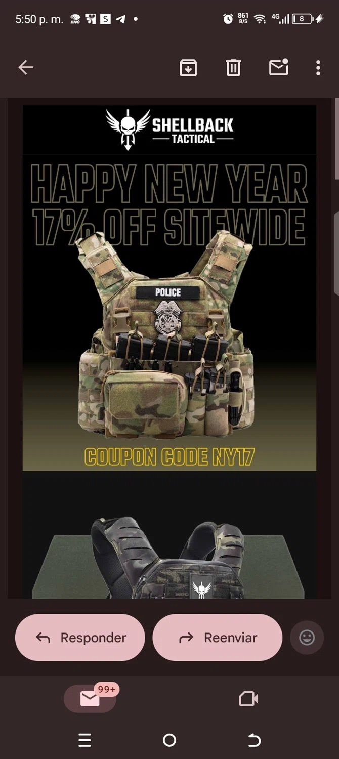 Shellback Tactical coupon code screenshot showing code Ny17 applied at Shellback Tactical checkout page. Uploaded by SimplyCodes community member kellymoreno on Dec 28, 2025