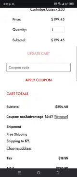 Shell Shock Technologies coupon verification screenshot