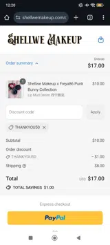 thankyou50 coupon verification screenshot