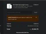 WIRESTORAGE10 coupon verification screenshot