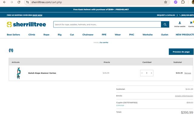 SherrillTree checkout page showing SherrillTree coupon code box | Screenshot taken by SimplyCodes community member on Sep 12, 2025