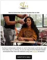 She's Happy Hair coupon verification screenshot
