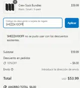 SHEZZA10OFF coupon verification screenshot