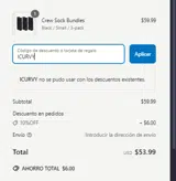 ICURVY coupon verification screenshot