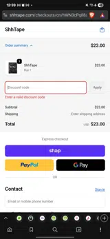 Fall10 coupon verification screenshot