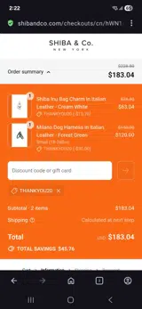 Thankyou20 coupon verification screenshot