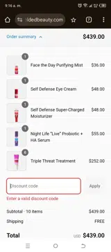 MAREE15 coupon verification screenshot