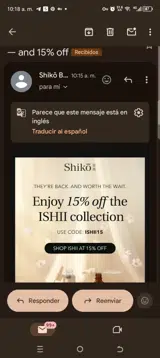 Ishii15 coupon verification screenshot