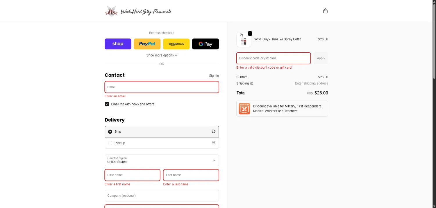 SHINE SUPPLY discount code screenshot showing code tundra10 applied at SHINE SUPPLY checkout page. Uploaded by SimplyCodes community member DerekRoberson on Dec 12, 2025
