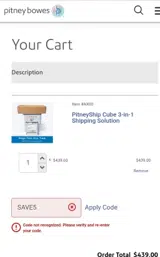 SAVE5 coupon verification screenshot