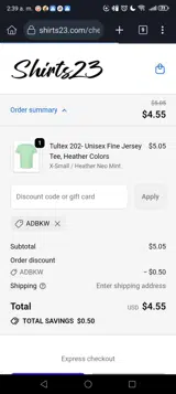 ADBKW coupon verification screenshot