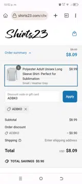 ADBK0 coupon verification screenshot