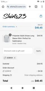 ADBKW coupon verification screenshot