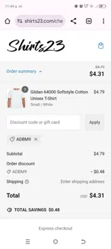ADBM9 coupon verification screenshot