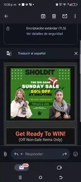 Sundayhalf coupon verification screenshot