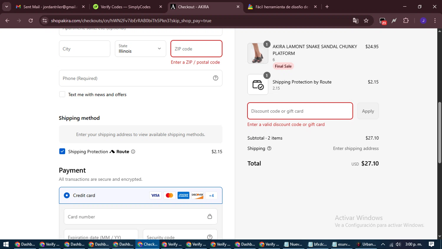 Akira promo code screenshot showing code sale50 applied at Akira checkout page. Uploaded by SimplyCodes community member LegendaryLegend9872 on Aug 26, 2025
