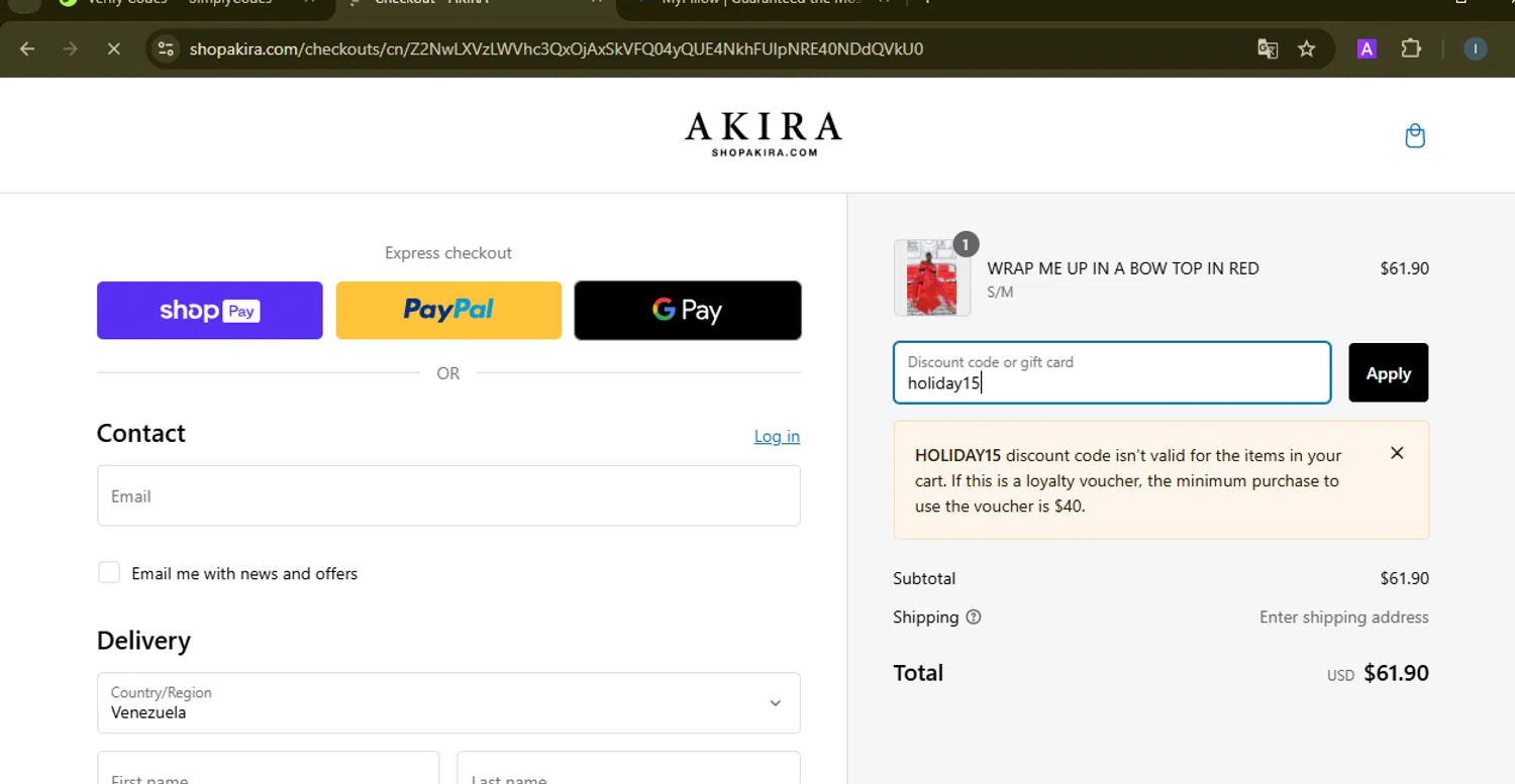 Akira Promo Codes - 30% Off | December 2024