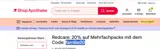 familie20 coupon verification screenshot