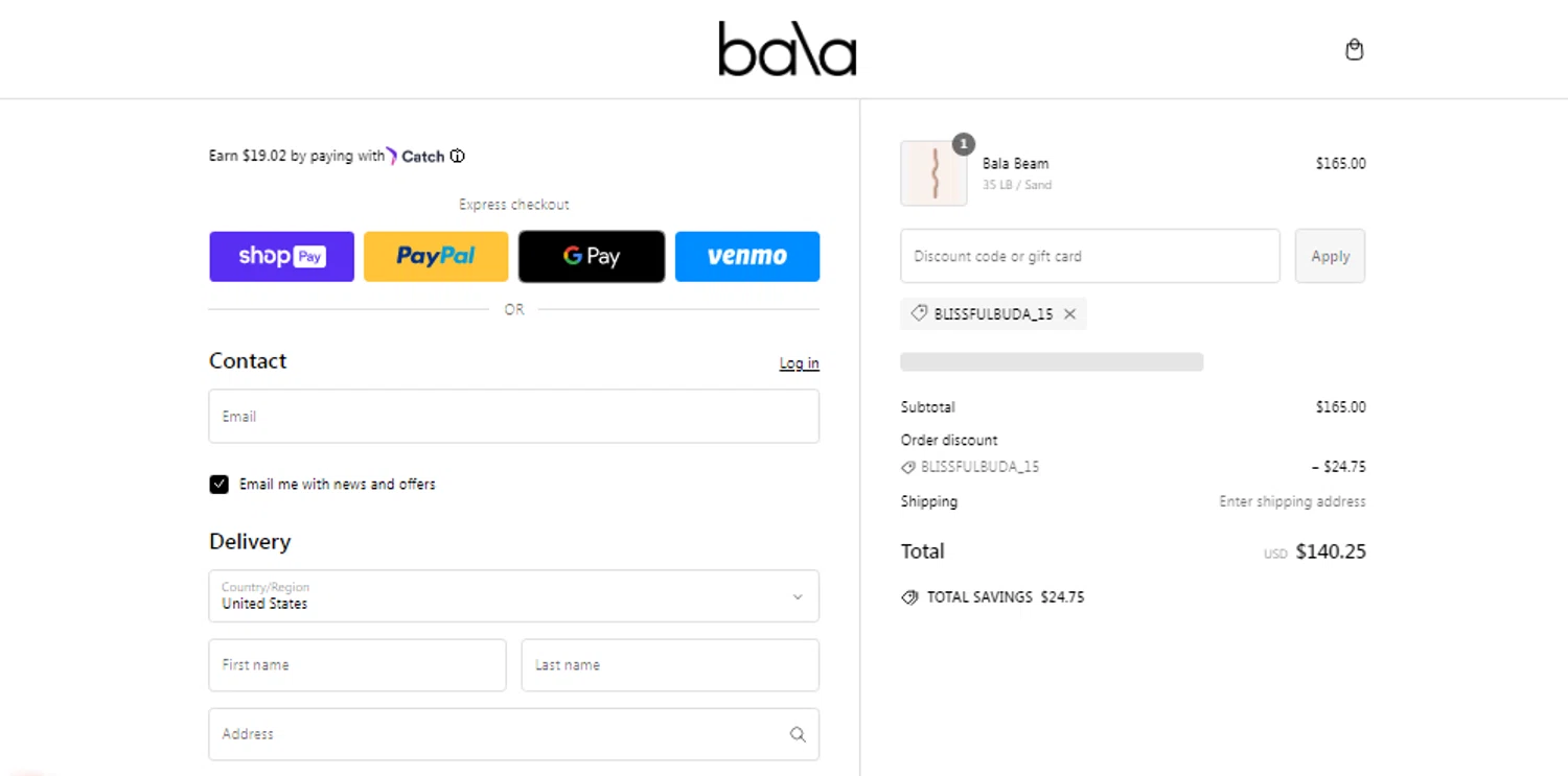 how to use Bala coupons