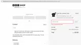 BBC Shop coupon verification screenshot
