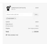 WELCOME30 coupon verification screenshot