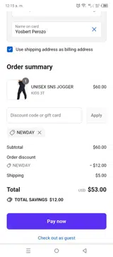 NEWDAY coupon verification screenshot