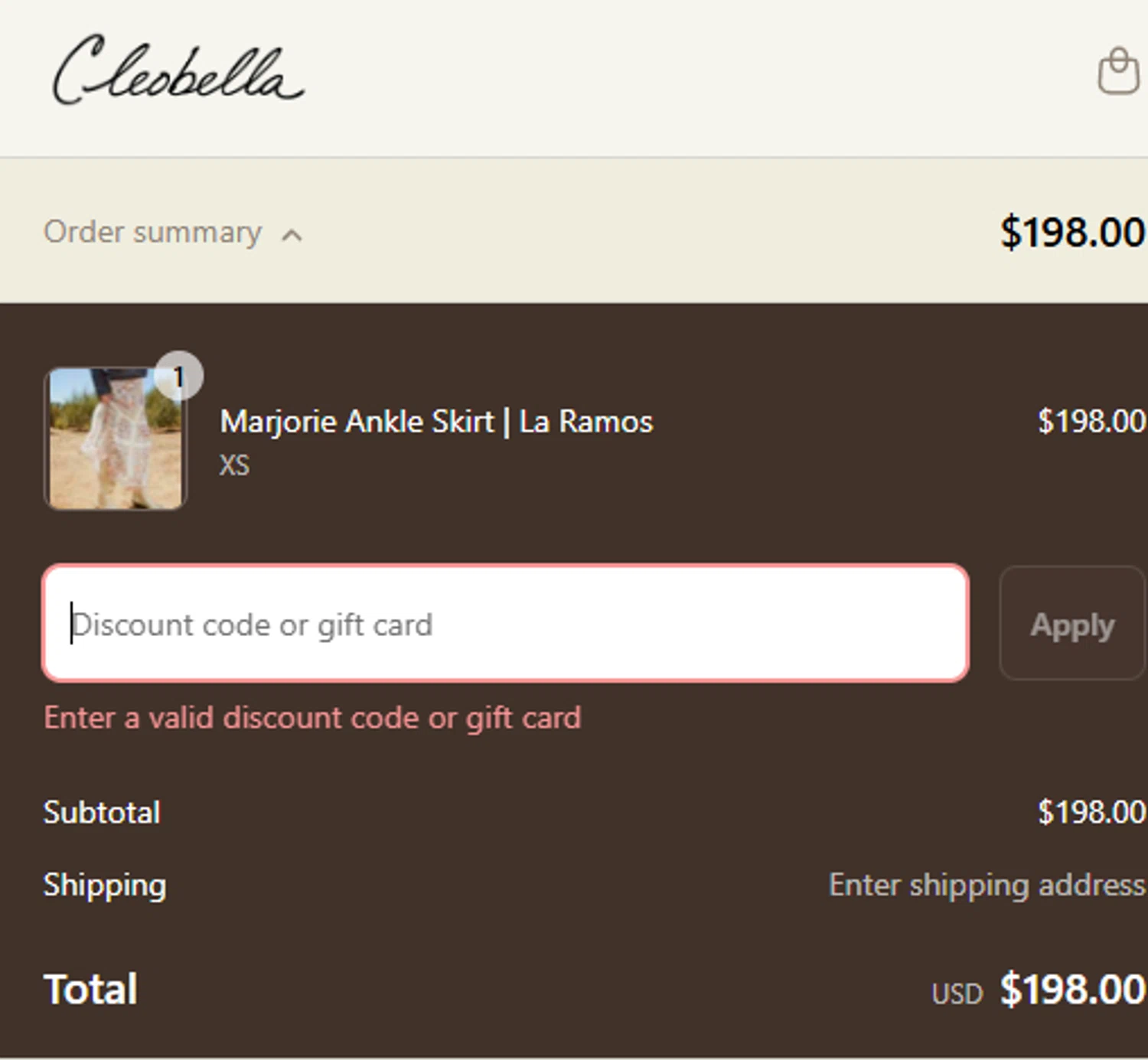 Cleobella discount code screenshot showing code LAURIE15 applied at Cleobella checkout page. Uploaded by SimplyCodes community member edwardtoyo on Aug 11, 2025