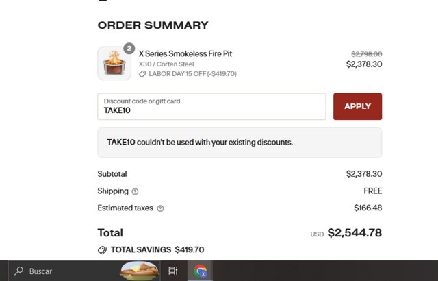 Shop.com checkout page showing Shop.com discount code box | Screenshot taken by SimplyCodes community member on Aug 31, 2025