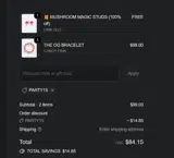 PARTY15 coupon verification screenshot