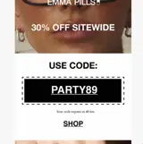 party89 coupon verification screenshot