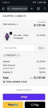 BESTGIFT1 coupon verification screenshot