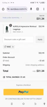 LUIGIA15 coupon verification screenshot