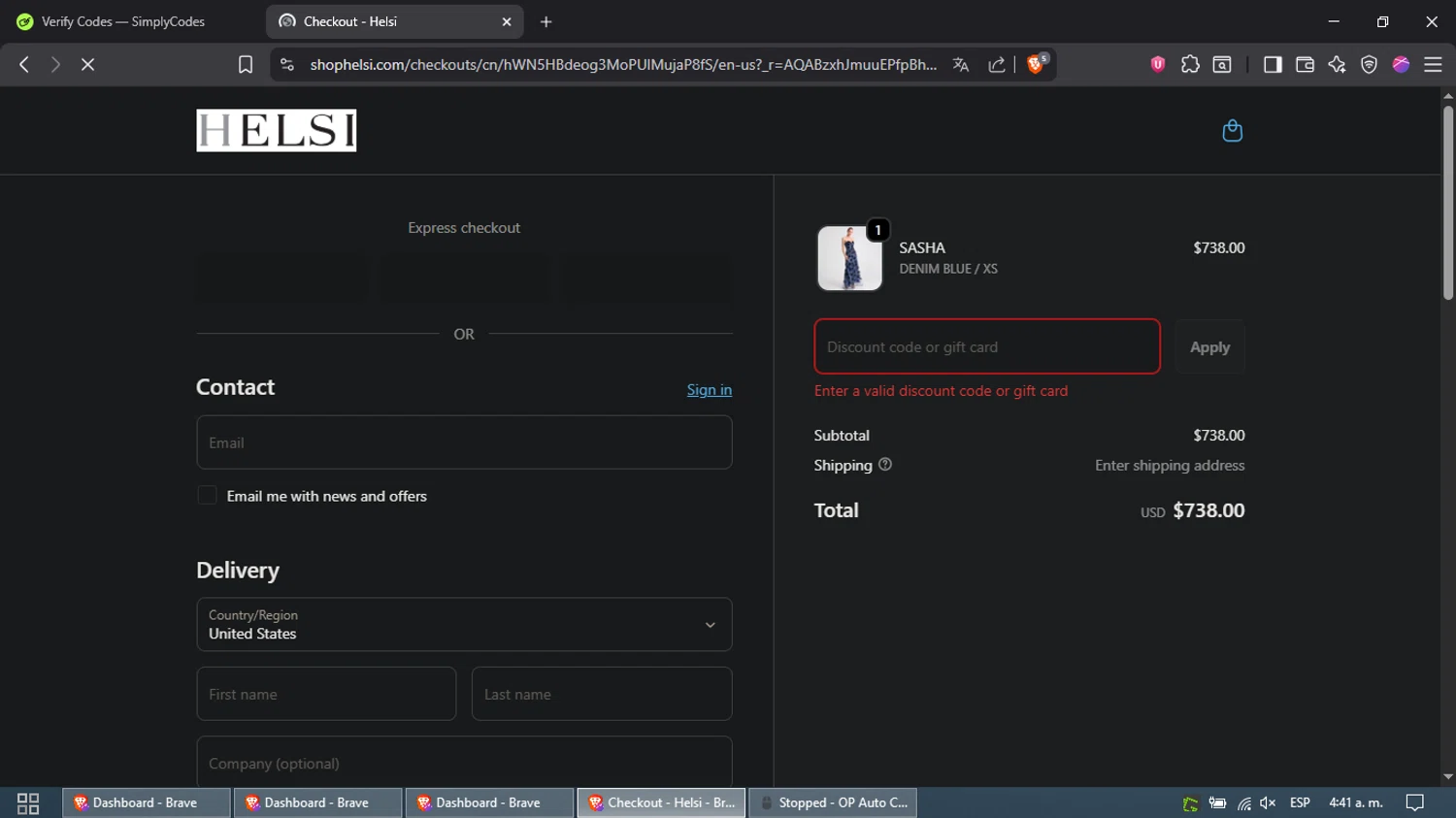 Helsi discount code screenshot showing code EXTRA25 applied at Helsi checkout page. Uploaded by SimplyCodes community member Waynesmith on Nov 14, 2025