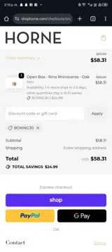 BOXING30 coupon verification screenshot