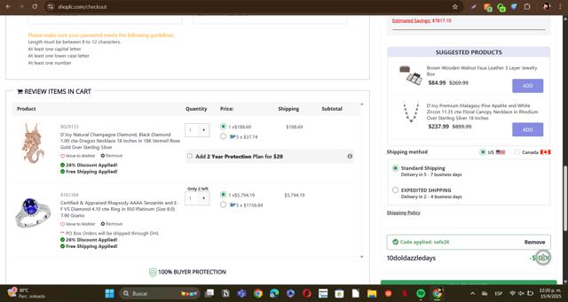 Shop LC checkout page showing Shop LC promo code box | Screenshot taken by SimplyCodes community member on Sep 15, 2025