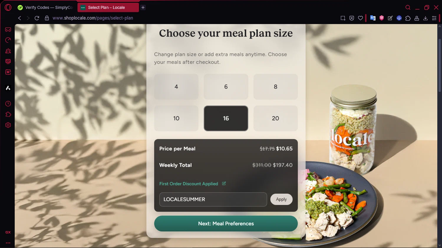 Shop Locale promo code screenshot showing code LOCALESUMMER applied at Shop Locale checkout page. Uploaded by SimplyCodes community member TOLUENO on Nov 24, 2025