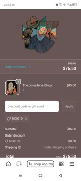 NIXU10 coupon verification screenshot