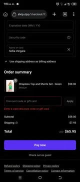 Moda Boutique coupon verification screenshot