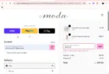 Moda Boutique coupon verification screenshot
