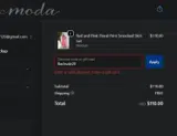 Moda Boutique coupon verification screenshot