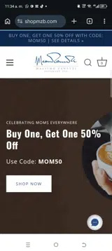 Mom50 coupon verification screenshot