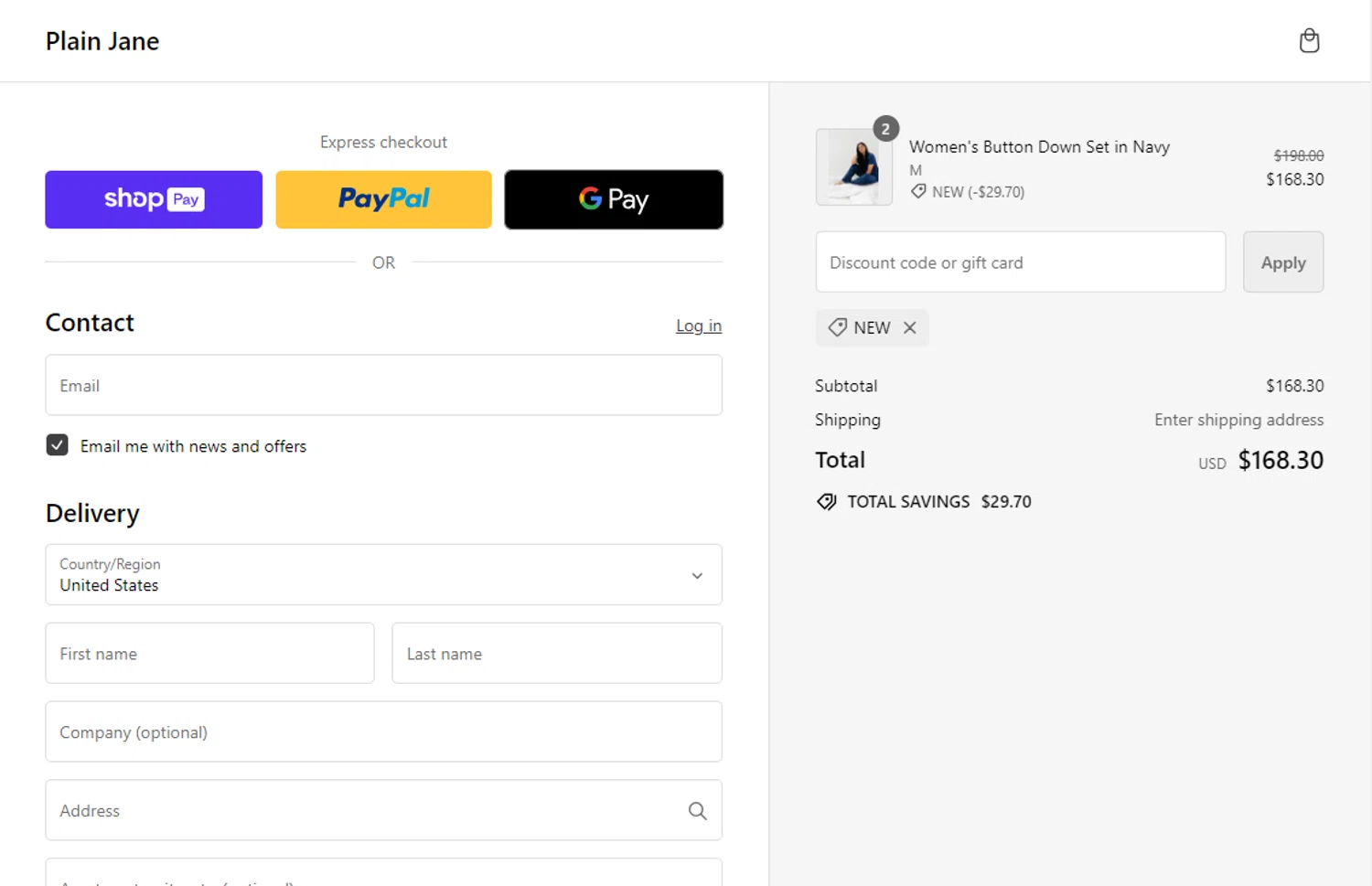 Shop Plain Jane Coupons 30 Off September 2024