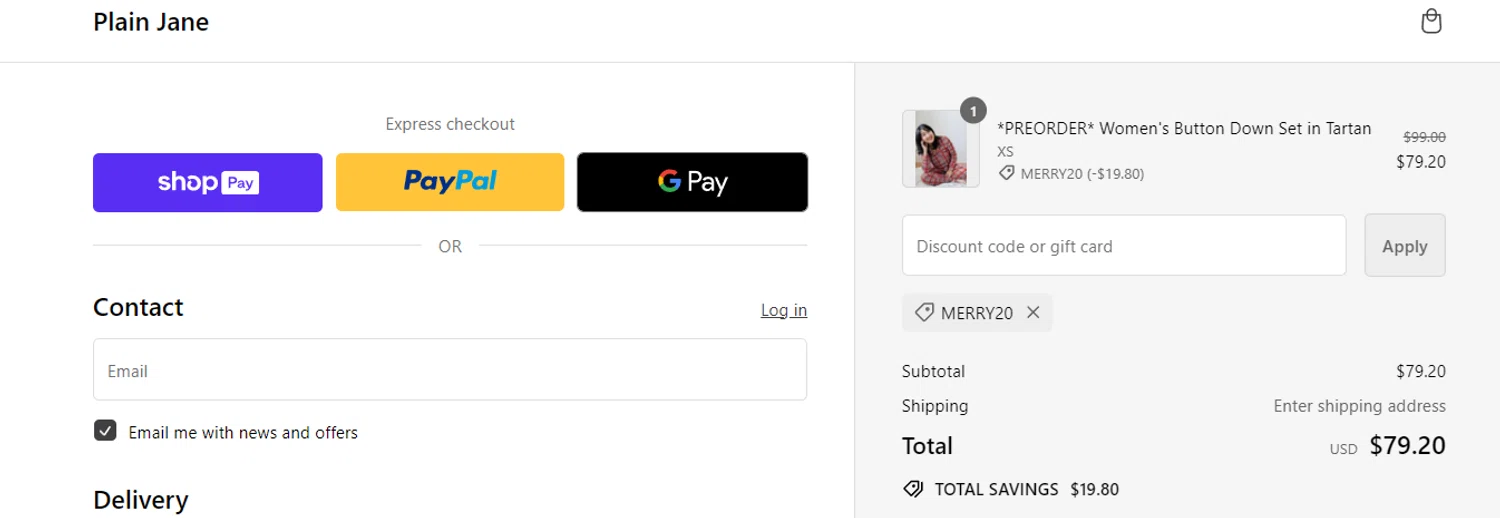 Shop Plain Jane Coupons 30 Off Coupon Codes in August 2024 SimplyCodes