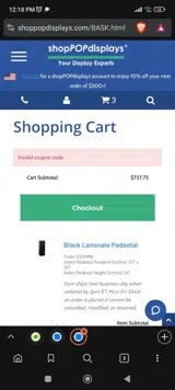 LABORDAY10 coupon verification screenshot