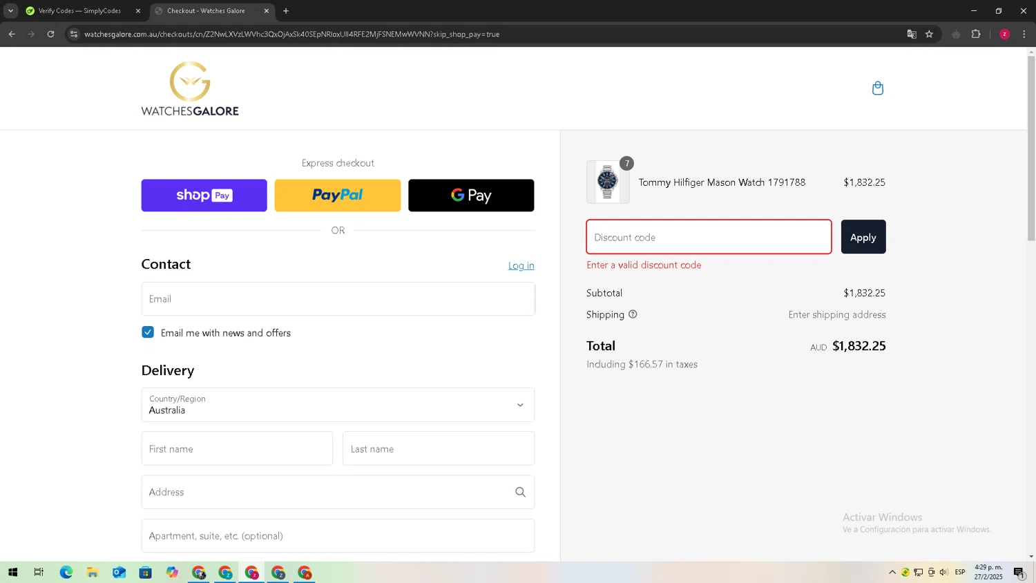 Posh Tots Children's Boutique promo code screenshot showing code POSHWELCOME applied at Posh Tots Children's Boutique checkout page. Uploaded by SimplyCodes community member zadquiel on Feb 28, 2025