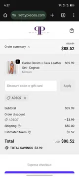 ADBQ7 coupon verification screenshot
