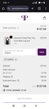 ADBW2 coupon verification screenshot