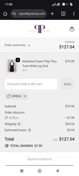ADBQ4 coupon verification screenshot